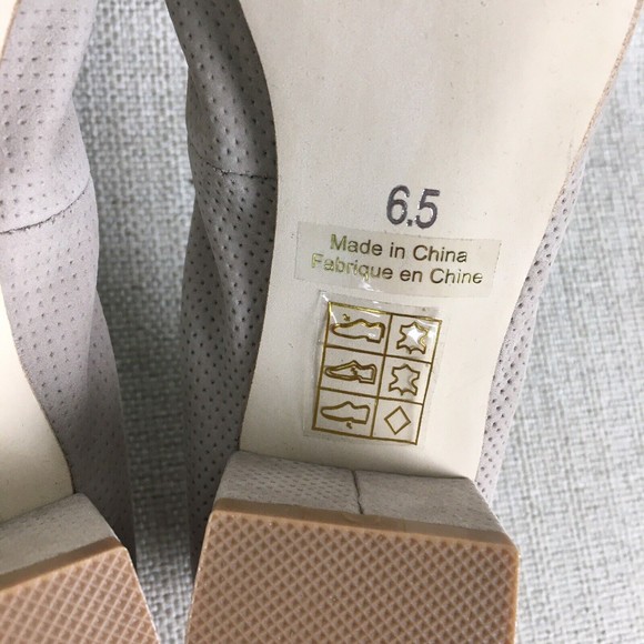 Jeffrey Campbell Cyndi Shoes Size 6.5 Gray Block Heels Suede Pumps - Picture 7 of 8